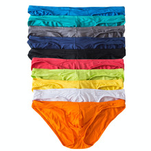 10PS/Lot Sexy Mens Underwear Modal Briefs Shorts Soft Bulge Pouch Underpants Slip Homme Plus Size Men's Bikini Briefs Panties 2022 - buy cheap