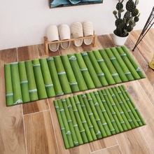 Tapete infantil de veludo, bambu verde, área, bebê, sala de estar, almofada zen, quarto, porta de banho, cozinha 2024 - compre barato