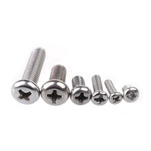 Cross Recessed Pan Head Screw Phillip Thread Metric Machine Round Head Bolt 304Stainless Steel M1 M1.2 M1.4 M1.6 M2 M2.5 M3 M3.5 2024 - buy cheap