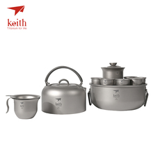 Keith Titanium Chinese KongFu Tea Set Luxury Portable Outdoor Camping Cup Hiking Drinkware Ultralight Only 570g Ti3900 2024 - buy cheap