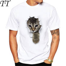 2019 Fancy 3D Cute Cat Animal Print T-shirts Men male Summer Tops Tees T shirt Men o-neck Short Sleeve Fashion Tshirts farmer 2024 - buy cheap
