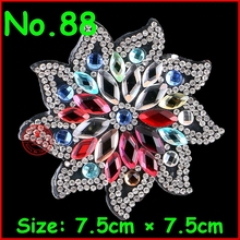 Aplique com desenho de strass para casamento, patch de cristal com transferência de calor, aplique para roupas, 1 peça 2024 - compre barato