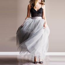 High Fashion Tulle Skirt Floor-Length Simple Custom Fashion Skirts Multilayer Skirts Female Hot Sale Free Size Free Shipping 2024 - buy cheap