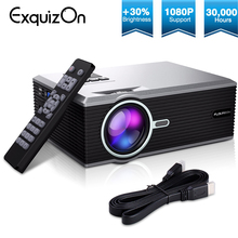 Exquison floureon bl88 projetor portátil led cinema vídeo digital hd casa teatro beamer proyector usb hdmi projetores 2024 - compre barato