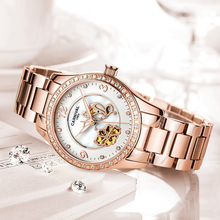 Женские часы, модные, 2019, дизайнерские женские часы, люксовый бренд, бриллианты, автоматические механические, розовое золото, наручные часы, подарки для женщин 2024 - купить недорого