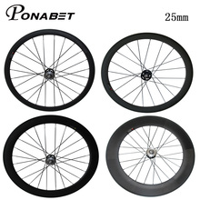 PONABET-ruedas de una sola velocidad, 700C, 25mm de ancho, 38mm/50mm/60mm/88mm, Clincher/Tubularcarbon track, de China 2024 - compra barato