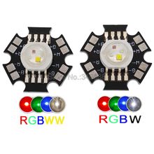 5pcs/lot! 4W RGBW RGBWW High Power LED Light Emitter Bead RGB + Warm White or RGB + White 4 Chip LED Lamp Chip With 20mm PCB 2024 - buy cheap