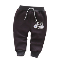 Autumn and winter and warm baby pants 1 piece cotton cartoon bicycle baby pants 0-3 year baby boy girls pants 2024 - buy cheap