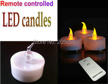 200pcs/lot Battery operated LED candle with remote controller flicker tealight wedding birthday Xmas valentine party decor-Amber 2024 - buy cheap