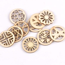 30mm 30Pcs Mix Round Pattern Natural Wood Slices DIY Craft Scrapbook Accessories For Home Decor Unfinished Wooden Ornament m2178 2024 - buy cheap