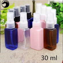 50 pcs Free Shipping 30 ml Empty Plastic Parfume Square Bottle white Spray New Style Perfume Packaging Cosmetic Containers 2024 - buy cheap
