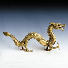 Estátua de dragão de cobre feng shui, decorações, estatueta de dragão chinês, escultura, artesanato, aproximadamente 31 frete grátis 2024 - compre barato