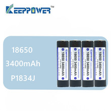 Bateria recarregável de li-íon 3400mah 18650, 4 unidades, original, bateria 3.7v p1834j 2024 - compre barato