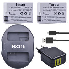 Tectra 2Pcs LP-E8 LPE8 LP E8 Li-ion Bateria +USB Dual Charger + AC Adapter for Canon EOS 550D 600D 650D 700D Rebel X4 X5 X6i X7 2024 - buy cheap