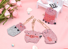 4Pcs/set DIY Full Drill Diamond Painting Cartoon Pig Keychain Cross Stitch Embroidery Key Ring Gift Diamond Mosaic Craft 2024 - buy cheap