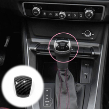 Для Audi Q3 2019 2020 ABS Матовый/углеродное волокно автомобильный рычаг переключения передач Ручка Крышка отделка автомобиля Стайлинг Аксессуары 1 шт 2024 - купить недорого