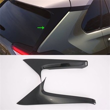 ABS Carbon Fiber Accessories For Toyota RAV4 RAV 4 2019 2020 Rear Tail Spoiler Side Triangle Molding Window Bezel Cover Trim 2024 - buy cheap