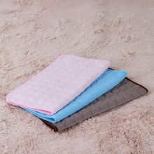 2019 Pet Pad Summer Cooling Mat Dog Beds Mats Blue Pet Ice Pad Cool Cold Silk Moisture-Proof Cooler Mattress Cushion Puppy Sleep 2024 - buy cheap