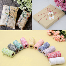 DIY Twisted Cords Gift Packaging Accessories Packing Decoration Wedding Party Packaging Double Color Cotton Baker Twine Rope 2024 - buy cheap