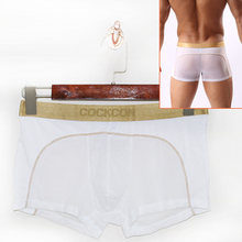 Cockcon-bóxer transparente para hombre, ropa interior Sexy con bolsa transparente, bragas finas de cintura baja, de malla transpirable 2024 - compra barato