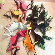 Sandalias de tacón estilo extraño para mujer, zapatos de vestir de fiesta de charol con punta abierta y cuña de llama, talla grande, 2019 2024 - compra barato