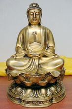 bi003170 CHINESE buddha statue bronze Amitabha 2024 - buy cheap