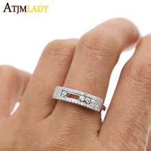 2020 Anillos New Brand High Quality Full Cz Paved Dainty Ring For Women Mans 3pc Move In Stock Siver Color Midi Finger Rings 2024 - buy cheap