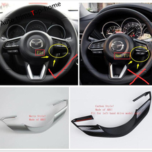 Yimaautotrims Кнопка рулевого колеса рамка интерьера молдинги крышка отделка 2 цвета подходит для Mazda CX-5 CX5 2017 2018 2019 2020 ABS 2024 - купить недорого