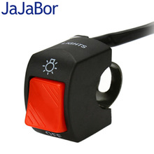 Jajajabor-interruptor universal para guidão de motocicleta, interruptor de luz de neblina com botão liga/desliga, 12v dc para lâmpada de cabeça de led u5 u7 2024 - compre barato