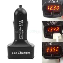 Dual USB Car Charger Adapter Voltage Current 5V 3.1A Celsius Temperature Tester charger outdoor 2024 - buy cheap
