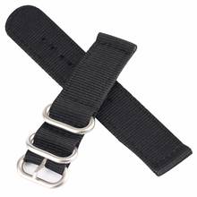 20MM Watchband Nylon 3 Rings Replacement Wrist Watch Band Stainless Steel Buckle Durable Adjustable 20mm strap amazfit bip 2024 - buy cheap