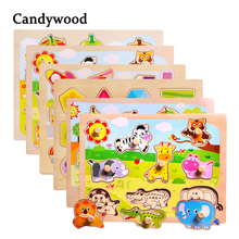 Kids Early educational toys baby hand grasp wooden puzzle toy alphabet and digital learning education child wood jigsaw puzzles 2024 - buy cheap
