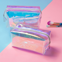 Transparent Cosmetic Bag Women PVC Travel Organizer Professional Beautician Makeup Bag Beauty Brush Zipper Wash Toiletry Tote 2024 - buy cheap