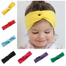 Nishine Fashion Newborn Knot Headband Baby Girls Elastic Cotton Headwrap Kids Hairband Bandeau Bebe 2024 - buy cheap