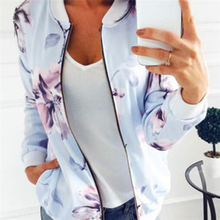 Jacket Women 2020 Retro Floral Printed Zipper Bomber Jacket Female Spring And Autumn Outwear Long Sleeve Casual female Jacket 2024 - buy cheap