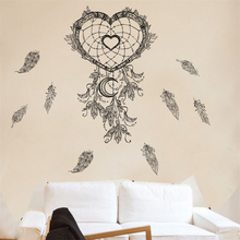 Pegatinas creativas de plumas de amor tótem negro para pared decoración del hogar Decoración de cuarto de estar ornamento pvc adhesivos para pared DIY afiches de arte mural 2024 - compra barato