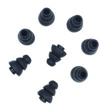 Black 4 Pairs SMALL Triple Flange Conical Replacement Silicone Earbuds Compatible With Most In Ear Headphone Brands. 2024 - buy cheap