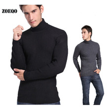 ZOEQO High Quality  turtleneck Sweater Men Pullovers Brand  winter warm Knitting long sleeve thick Knitwear Sweaters Plus size 2024 - buy cheap