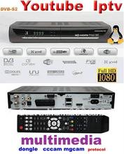 YouTube hd media play 1080P Iptv  set top tox dvb s2 mpeg4 hd receiver cccam rceeiver  dongle sharing hd satellite receiver 2024 - buy cheap