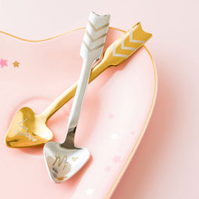 Creative Cupid Arrow Love Spoon Stainless Steel Coffee Spoon Dessert Spoon Stirring Spoon 2024 - buy cheap