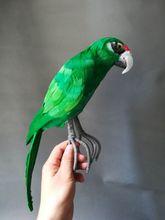 Papagaio de 45cm com penas verdes, aves da vida real, modelo grande, decoração de jardim, filmagem, adereços de brinquedo, presente h1477 2024 - compre barato