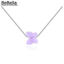 BeBella-mini collar con colgante de mariposa para mujer y niña, de 1cm con cristales de Swarovski, joyería fina, regalo 2024 - compra barato