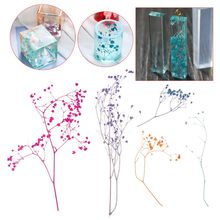 Resina epóxi para enchimento de flores secas artesanais, ferramenta de enchimento de flores, utensílios de silicone, decoração de cristal uv, 1 caixa 2024 - compre barato