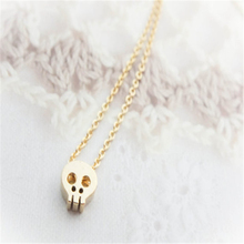 Simple Cute man skull pendant necklace cute tiny skull necklaces for women girl jewelry wholesale 2024 - buy cheap
