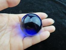 Esfera de cristal de cuarzo, esfera de cristal azul, 38mm 2024 - compra barato
