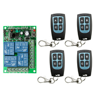 Dc12v 4 ch 4ch rf sistema de interruptor controle remoto sem fio receptor + transmissor à prova dwaterproof água, 315/433.92 mhz garagem porta/lâmpada