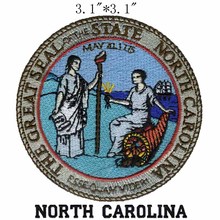 Parche bordado de 3,1 "de North Carolina State Seal, ancho para truncheon/sentarse/hablar 2024 - compra barato
