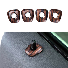 JEAZEA 4Pcs ABS Wooden Texture Car Door Lock Cover Trim Stickers Car Accessories For BMW X1 F48 2016 2017 2018 2019 2024 - buy cheap