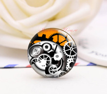 Handmade Round gear steampunk photo glass Cabochons, Jewelry Finding Cameo Pendant Settings, (F006-93) 2024 - buy cheap