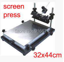 Free shipping Single color manual flat screen printing machine (32cmx44cm) aluminum plate High quality 2024 - buy cheap